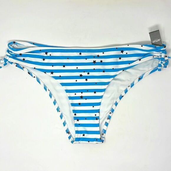 Aerie NWT Cheeky Stars Stripe Bikini, Size Large - Picture 1 of 11